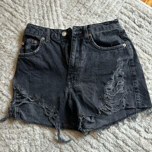 Women’s Black Jean Shorts from Topshop, A-Line collection, size 2